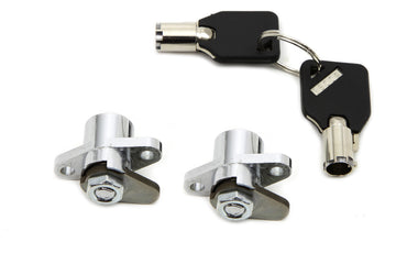 49-0729 - Chrome Saddlebag Lock and Key Kit