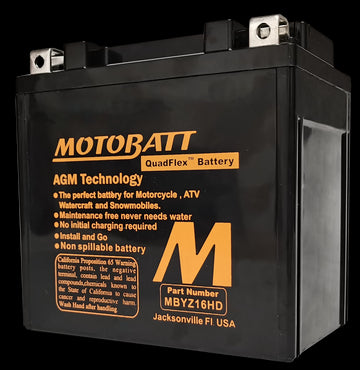 53-0785 - Moto Battery AGM Fully Sealed Black Battery