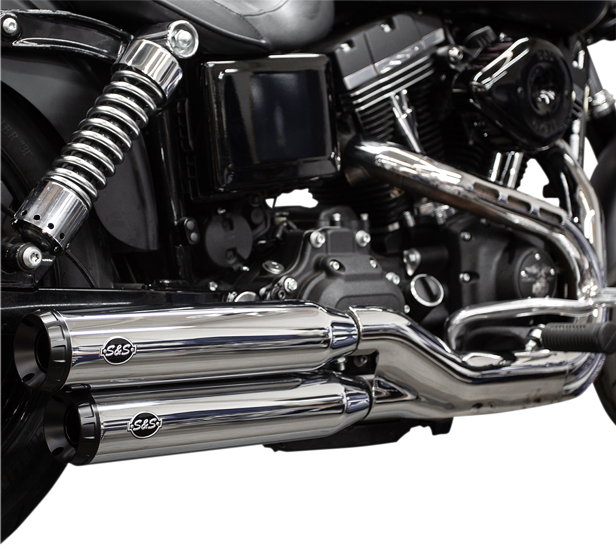 18011277 S&S CYCLE Grand National Mufflers Chrome 5500723