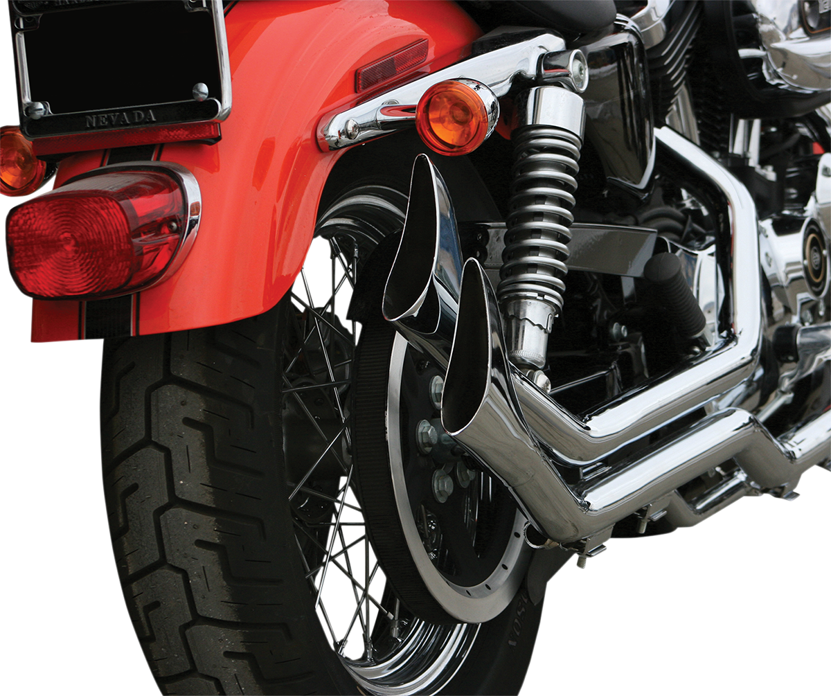 1800-2122 - PAUGHCO Side by Side Upsweep Exhaust - Chrome 7193SBS