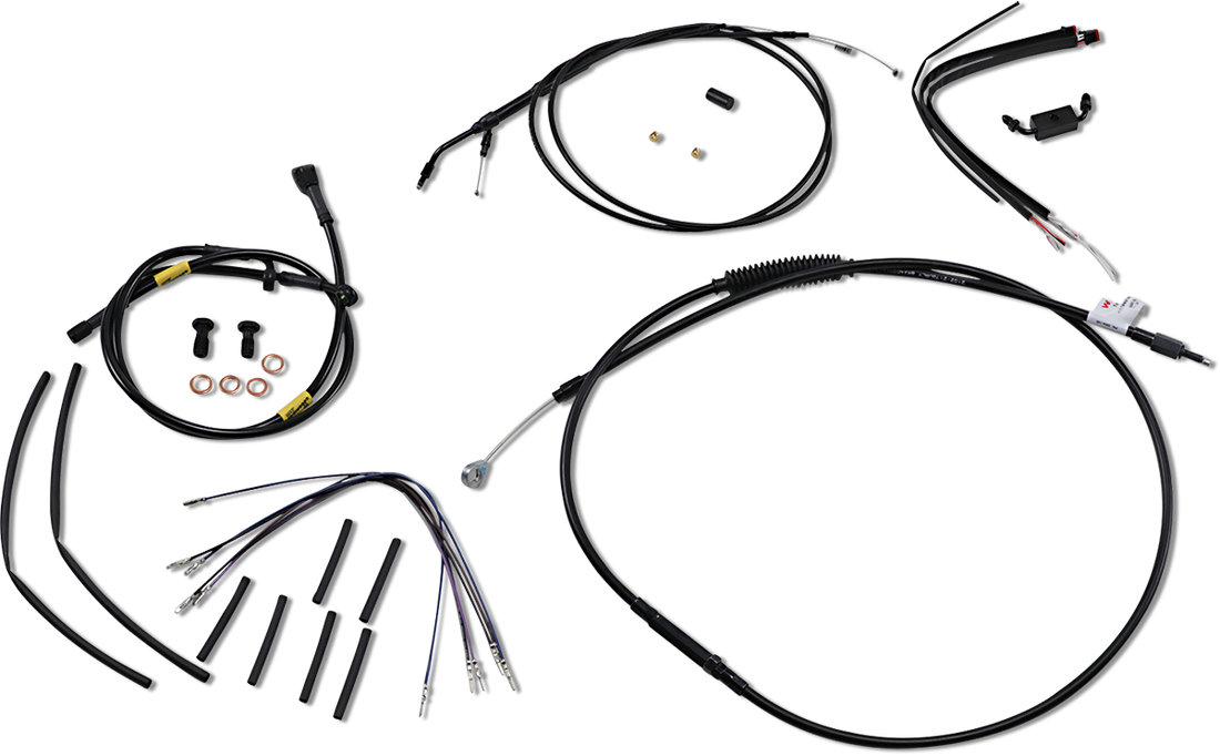 0662-0609 - BURLY BRAND Handlebar Cable and Brake Line Kit - 16" Wide Glide Gorilla Handlebars B30-1216
