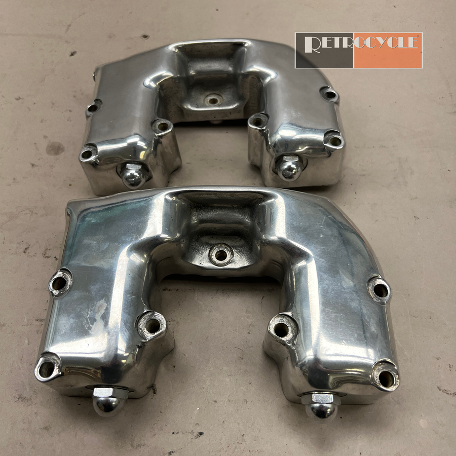 Harley Ironhead Polished Rocker Covers - Used – Retrocycle, LLC