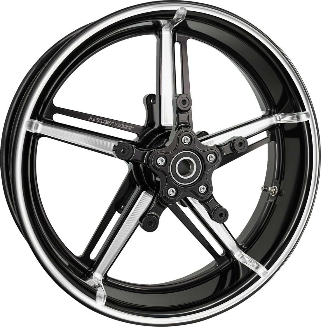 0201-2641 - ARLEN NESS Wheel with Hub/Adapter - Factory 24 - Front - Black/Contrast Cut - 18x5.5 91-652