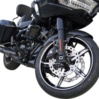 0201-2643 - ARLEN NESS Wheel with Hub/Adapter - Factory 24 - Front - Black/Contrast Cut - 21x3.5 91-654