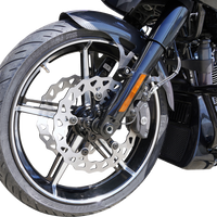 0201-2643 - ARLEN NESS Wheel with Hub/Adapter - Factory 24 - Front - Black/Contrast Cut - 21x3.5 91-654