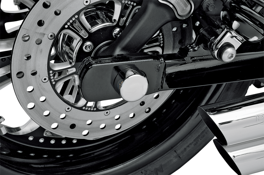 0214-0449 - DRAG SPECIALTIES Axle Caps - Chrome - Rear W16-0332