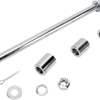 0214-0585 - DRAG SPECIALTIES Axle Kit - Rear - Chrome - '08-'17 FXD W16-0337