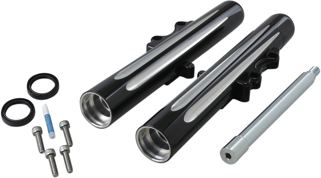 0403-0036 - ARLEN NESS Hot Legs Fork Legs - Dual Disc - Deep Cut - Black - '00-'07 FLT 06-513