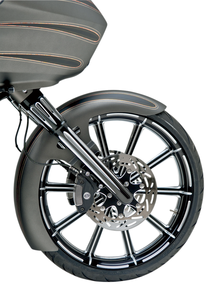 0403-0036 - ARLEN NESS Hot Legs Fork Legs - Dual Disc - Deep Cut - Black - '00-'07 FLT 06-513