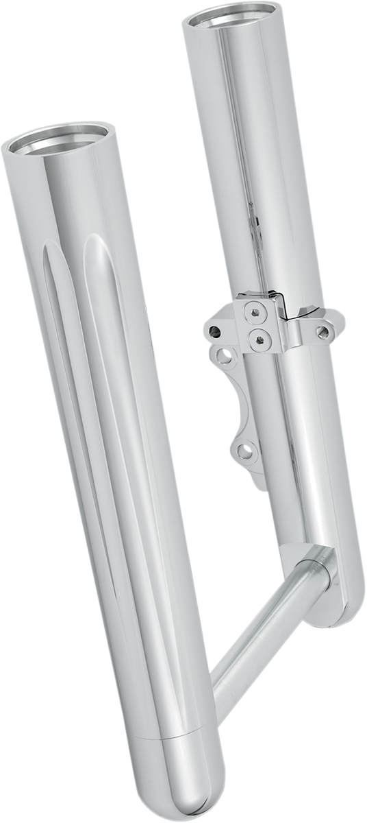 0403-0093 - ARLEN NESS Fork Legs - Chrome - Deep Cut - Dual Disc 40-502