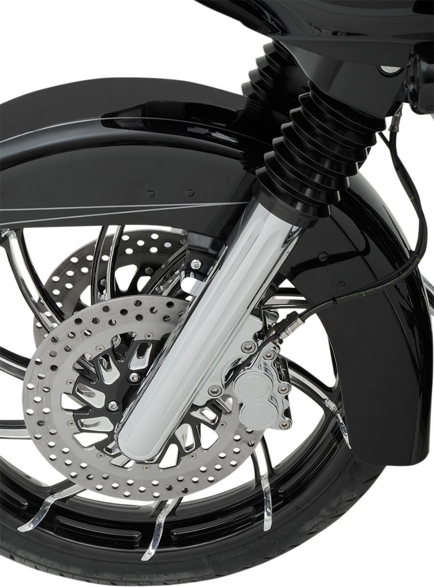 0403-0093 - ARLEN NESS Fork Legs - Chrome - Deep Cut - Dual Disc 40-502