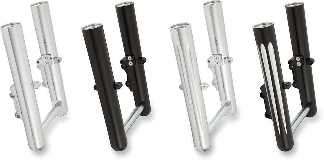 0403-0093 - ARLEN NESS Fork Legs - Chrome - Deep Cut - Dual Disc 40-502