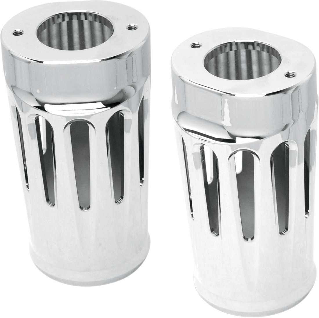 0411-0014 - ARLEN NESS Deep Cut Fork Boot Covers - Chrome - FLHTD 20-012