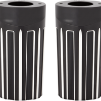 0411-0014 - ARLEN NESS Deep Cut Fork Boot Covers - Chrome - FLHTD 20-012