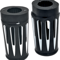 0411-0015 - ARLEN NESS Deep Cut Fork Boot Covers - Black Anodized - FLHTD 20-014