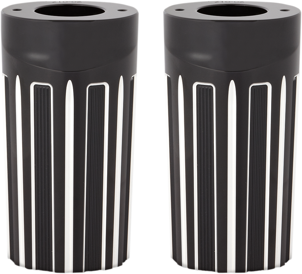 0411-0015 - ARLEN NESS Deep Cut Fork Boot Covers - Black Anodized - FLHTD 20-014