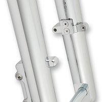 0411-0019 - ARLEN NESS Hot Legs Fork Legs - Custom Single Disc - Smooth - Chrome - '08-'13 06-520