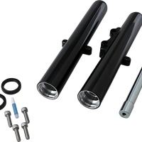 0411-0020 - ARLEN NESS Hot Legs Fork Legs - Custom Single Disc - Smooth - Black - '08-'13 06-521