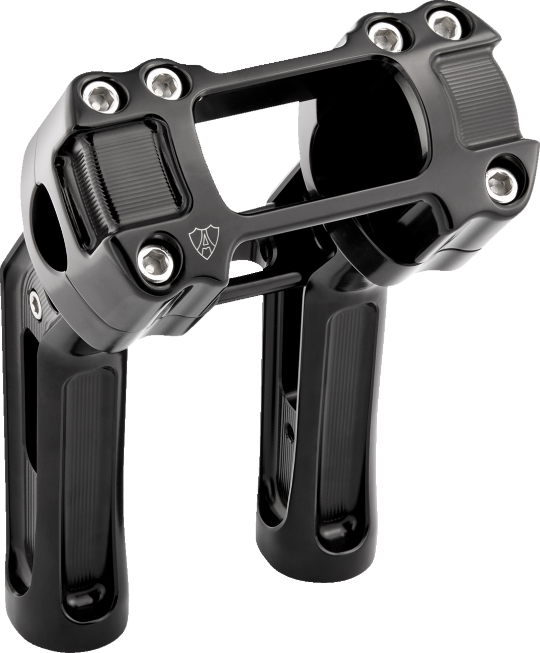 0603-1145 - ARLEN NESS Method Kickback Handlebar Riser - Softail Gauge Cut-Out - 7" - Black 520-055