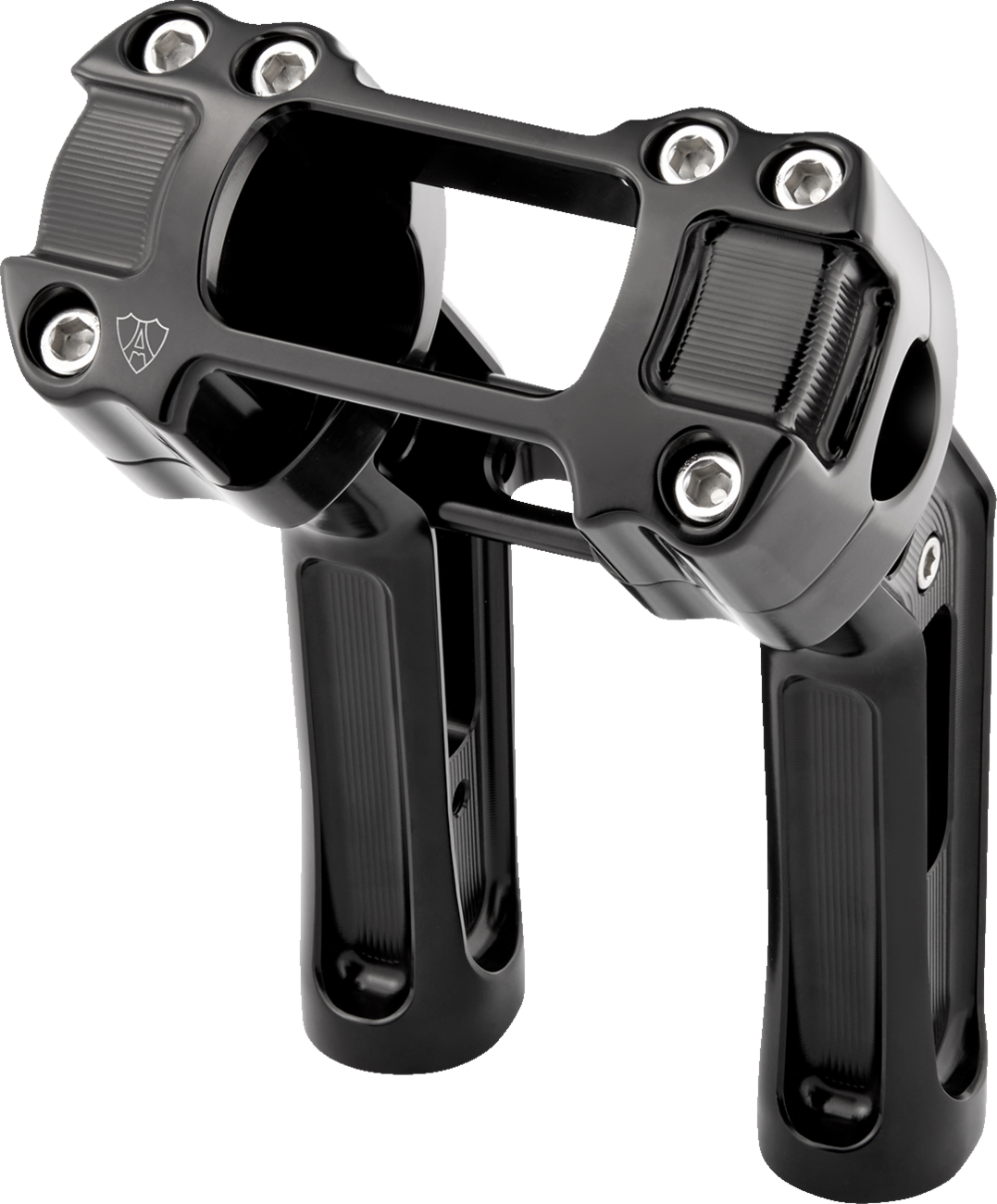 0603-1145 - ARLEN NESS Method Kickback Handlebar Riser - Softail Gauge Cut-Out - 7" - Black 520-055