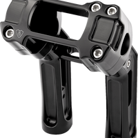 0603-1145 - ARLEN NESS Method Kickback Handlebar Riser - Softail Gauge Cut-Out - 7" - Black 520-055