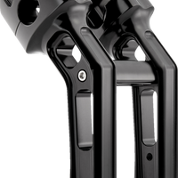 0603-1145 - ARLEN NESS Method Kickback Handlebar Riser - Softail Gauge Cut-Out - 7" - Black 520-055