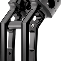 0603-1145 - ARLEN NESS Method Kickback Handlebar Riser - Softail Gauge Cut-Out - 7" - Black 520-055