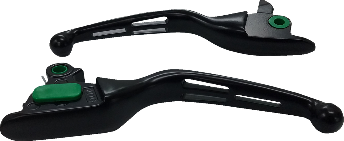 0610-2256 - DRAG SPECIALTIES Levers - Slotted - Black H07-0607MB