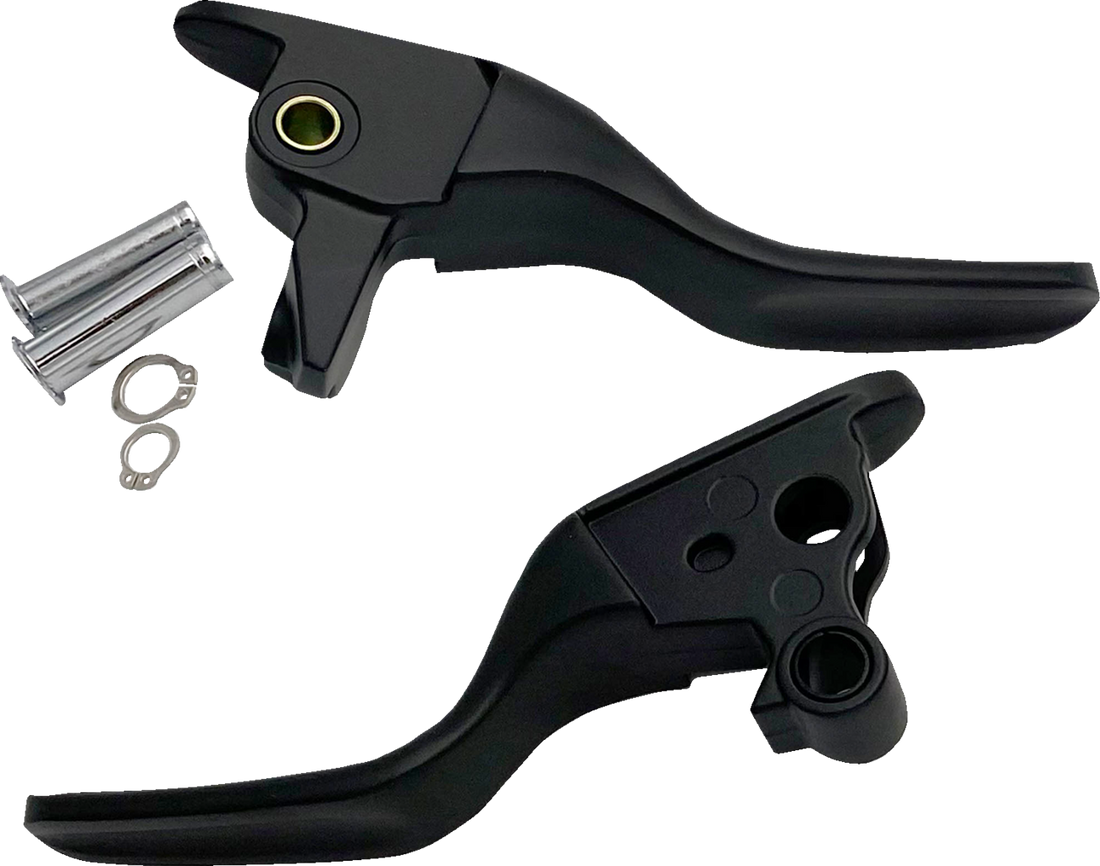 0610-2307 - DRAG SPECIALTIES Short Lever Set - Black H07-0585SMB
