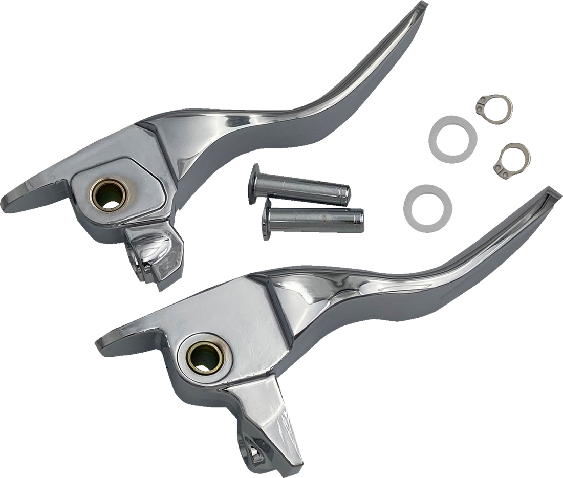 0610-2319 - DRAG SPECIALTIES Short Lever Set - Chrome H07-0595S