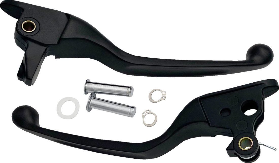 0610-2326 - DRAG SPECIALTIES Narrow Lever Set - Black H07-0730NMB