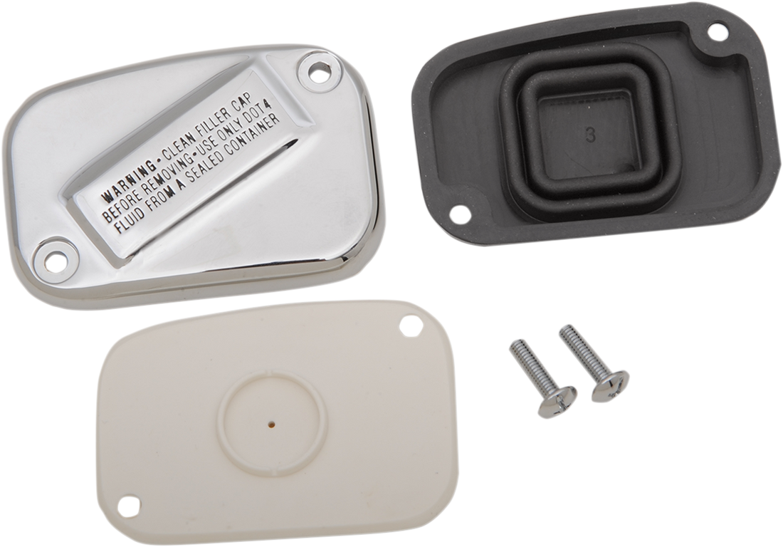 0611-0105 - DRAG SPECIALTIES Master Cylinder Cover - Front - Chrome 77813