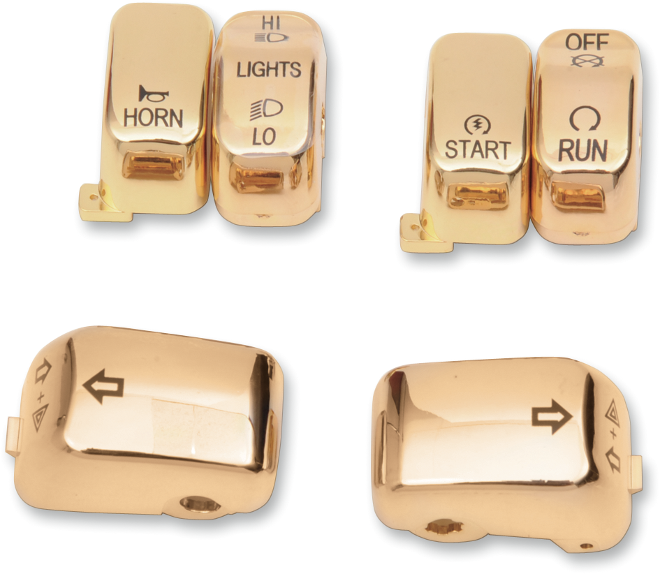 0616-0393 - DRAG SPECIALTIES Switch Caps - Chrome H18-0357CO-C