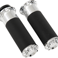 0630-1160 - ARLEN NESS Grips - Beveled - TBW - Chrome 07-328