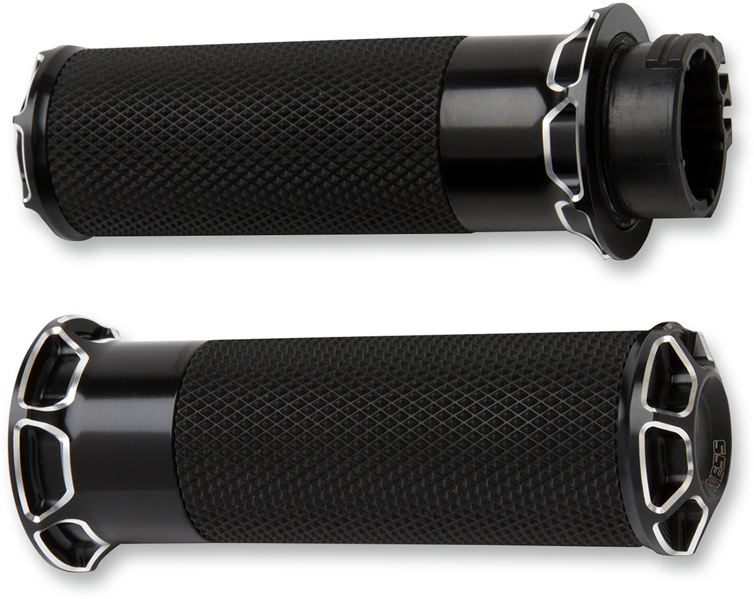 0630-1163 - ARLEN NESS Grips - Beveled - Cable - Black 07-331
