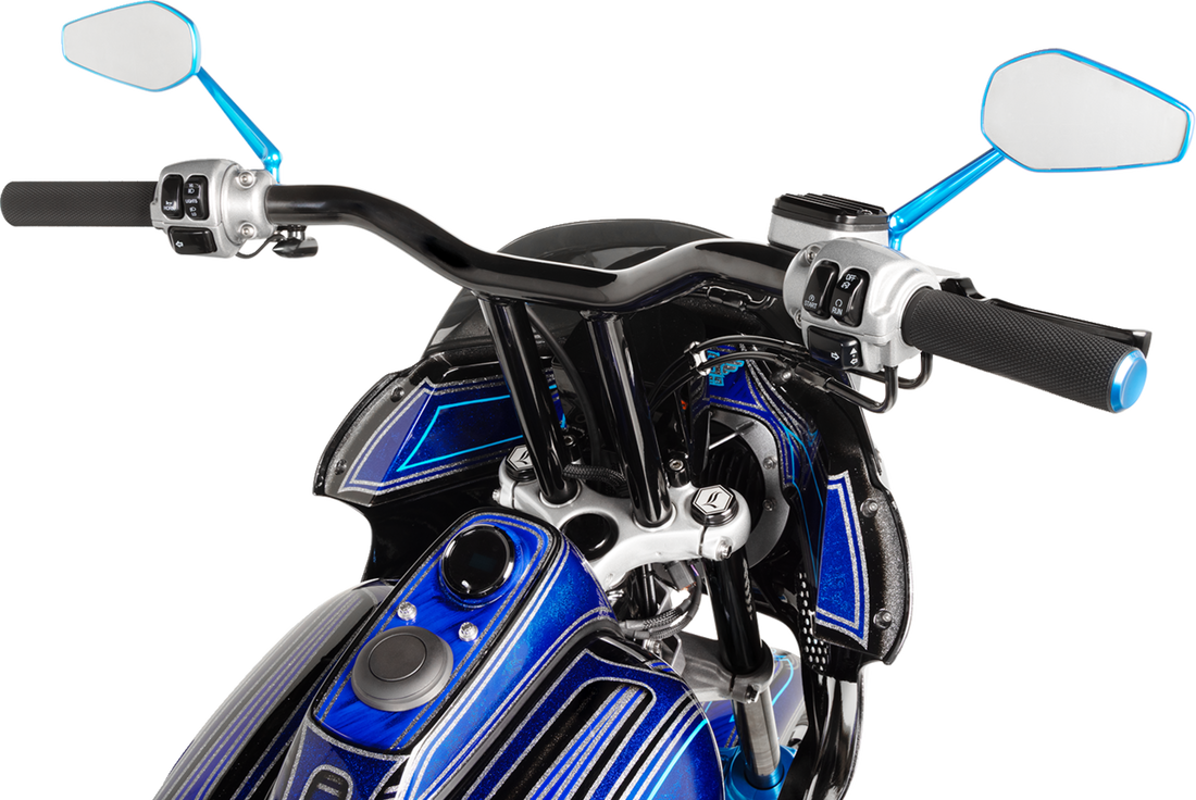 0630-2593 - ARLEN NESS Grips - Knurled - Cable - Blue 07-335