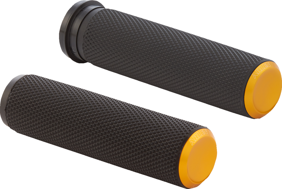 0630-2598 - ARLEN NESS Grips - Knurled - TBW - Gold 07-347