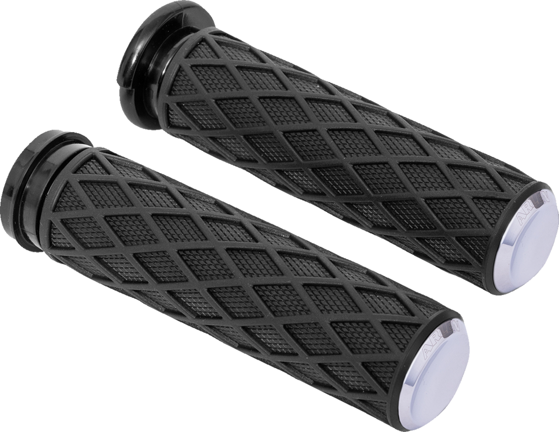 0630-2914 - ARLEN NESS Grips - Diamond - TBW - Chrome 500-008