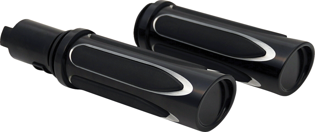 0630-3270 - ARLEN NESS Deep Cut Comfort Series Grips - TBW - Black 500-069