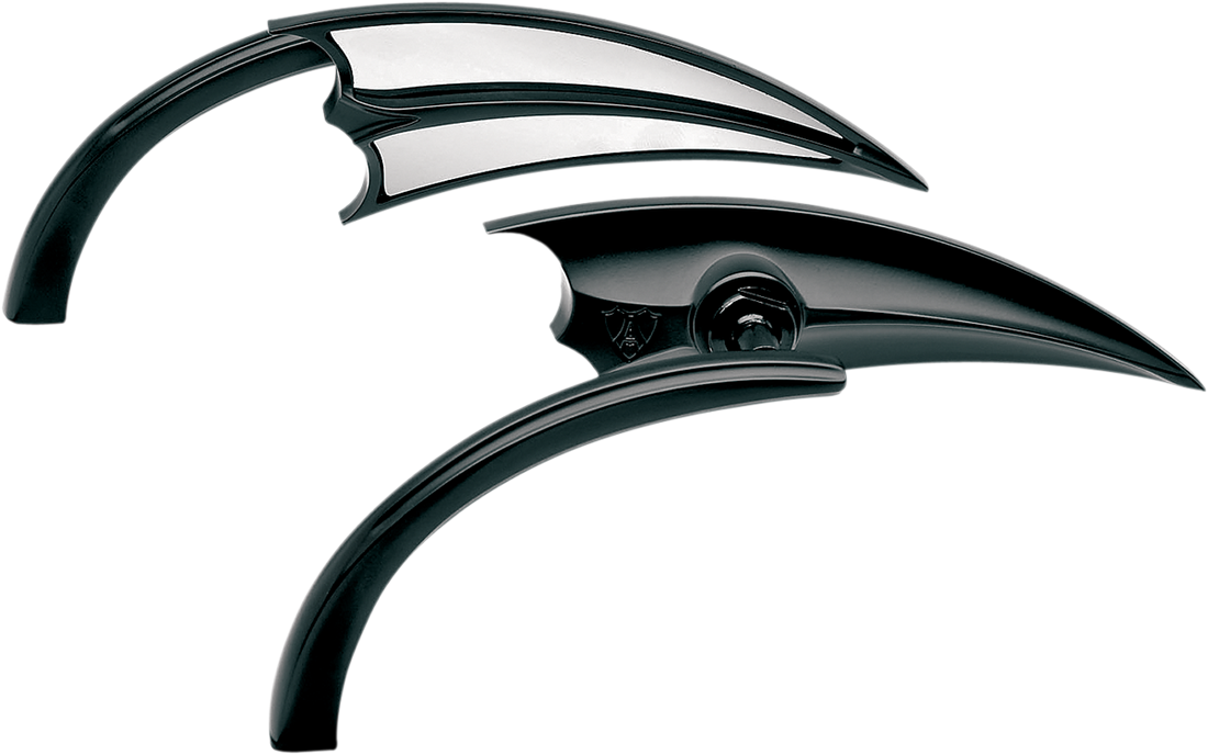 0640-0208 - ARLEN NESS Scoop Triangle Mirror - Black - Left 13-028