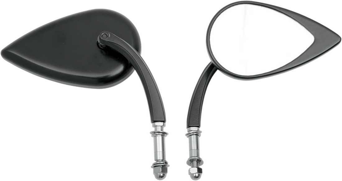 0640-0387 - DRAG SPECIALTIES Mirror - Tear Drop - Chrome - Long Stem 0640-0387