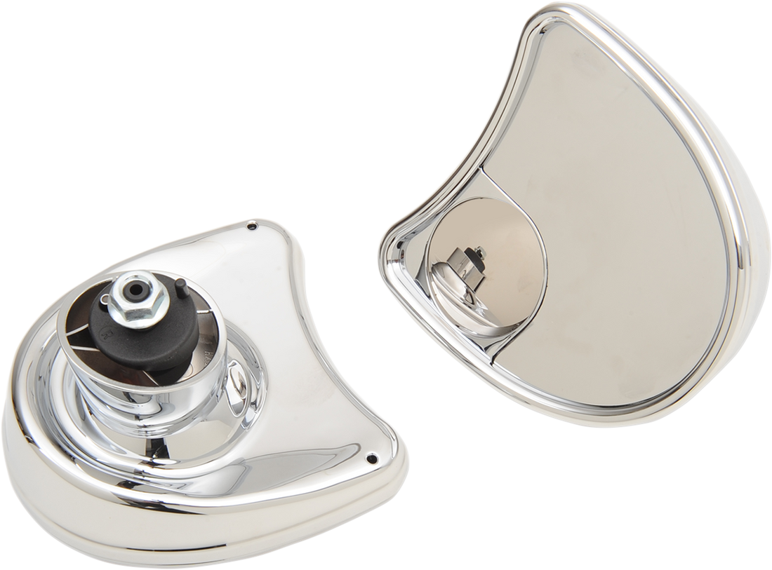 0640-0793 - DRAG SPECIALTIES Fairing Mount Mirrors - Chrome - '14-'22 FLHT 77500