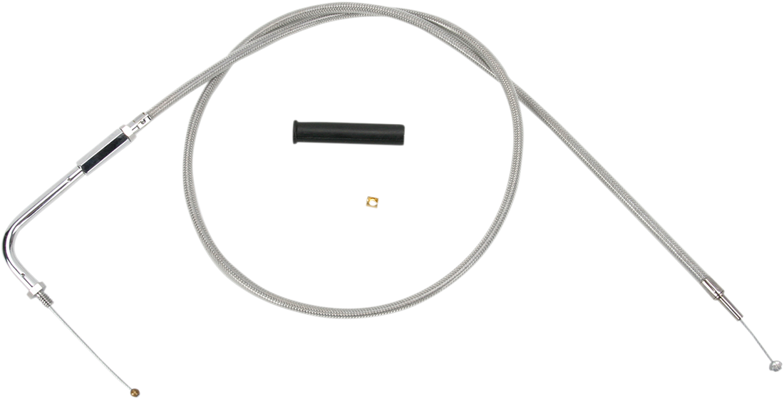 0650-0411 - DRAG SPECIALTIES Stainless Braided Throttle Cable - 39-1/2" 5330506B