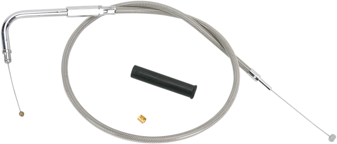 0650-1101 - DRAG SPECIALTIES Stainless Braided Throttle Cable - 48" 5330348B