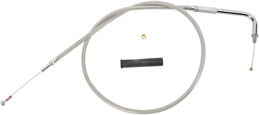 0651-0636 - DRAG SPECIALTIES Stainless Braided Idle Cable - 52" 5341152B