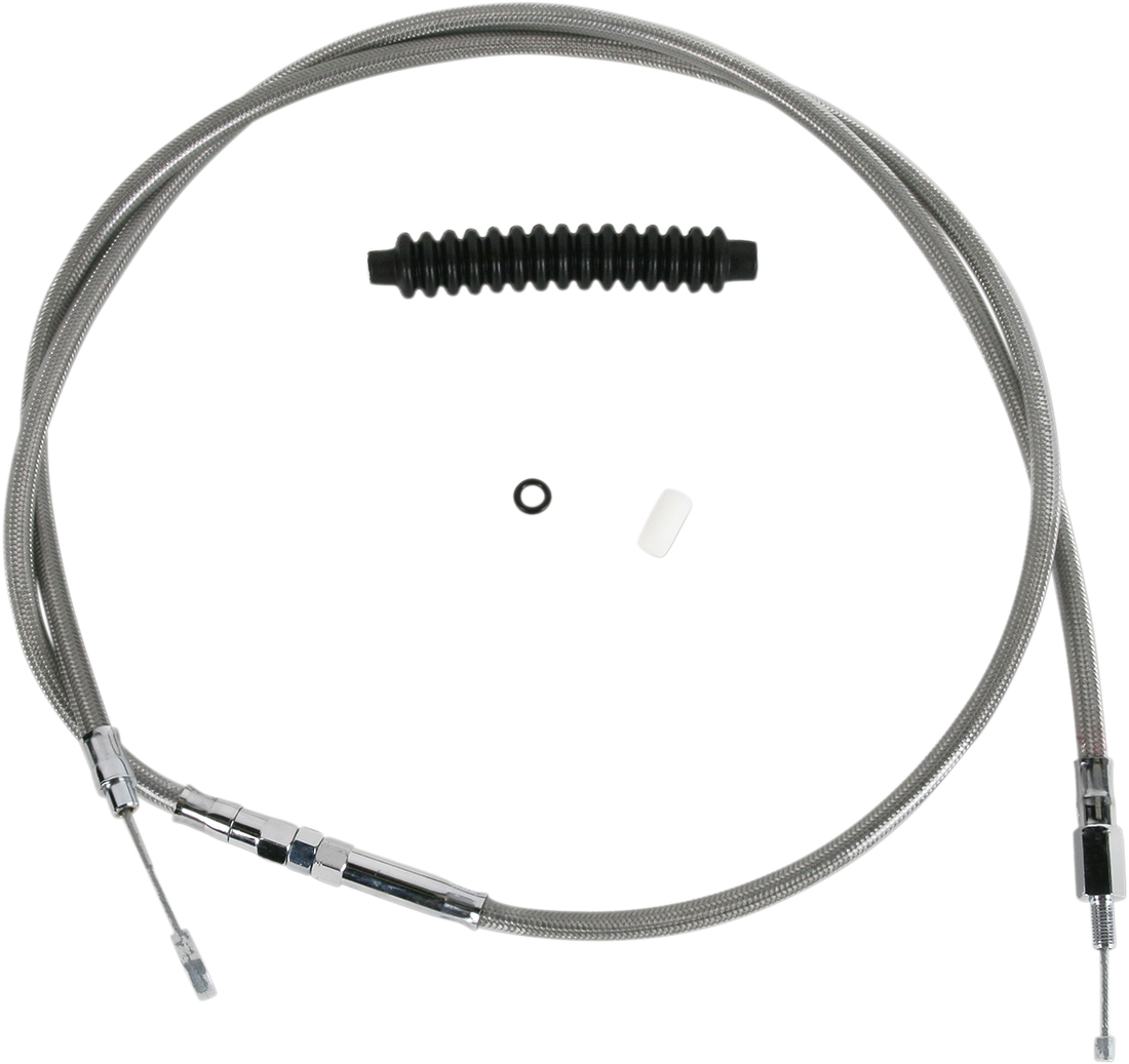 0652-1542 - DRAG SPECIALTIES High-Efficiency Braided Stainless Steel Clutch Cable - 60" 5320260HE