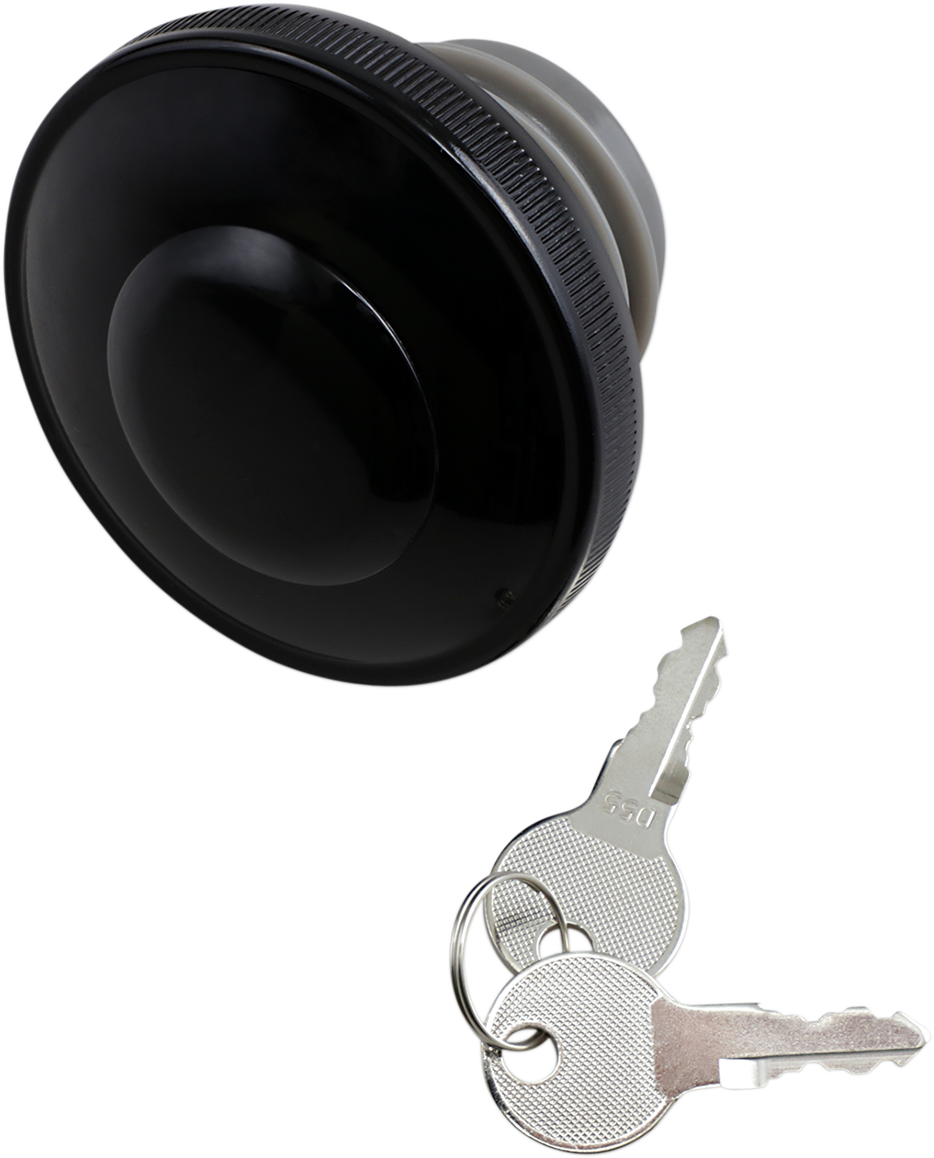 0703-0815 - DRAG SPECIALTIES Gas Cap - Vented Locking - Black 03-0320AB-A
