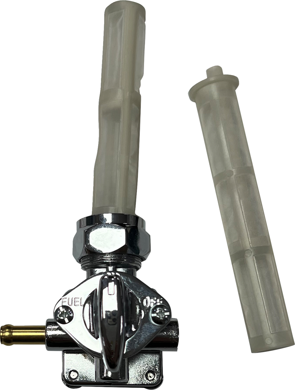 0705-0555 - DRAG SPECIALTIES Petcock - Vacuum - Left Outlet - Chrome T03-0100C