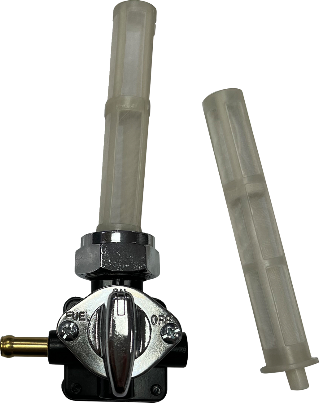 0705-0555 - DRAG SPECIALTIES Petcock - Vacuum - Left Outlet - Chrome T03-0100C