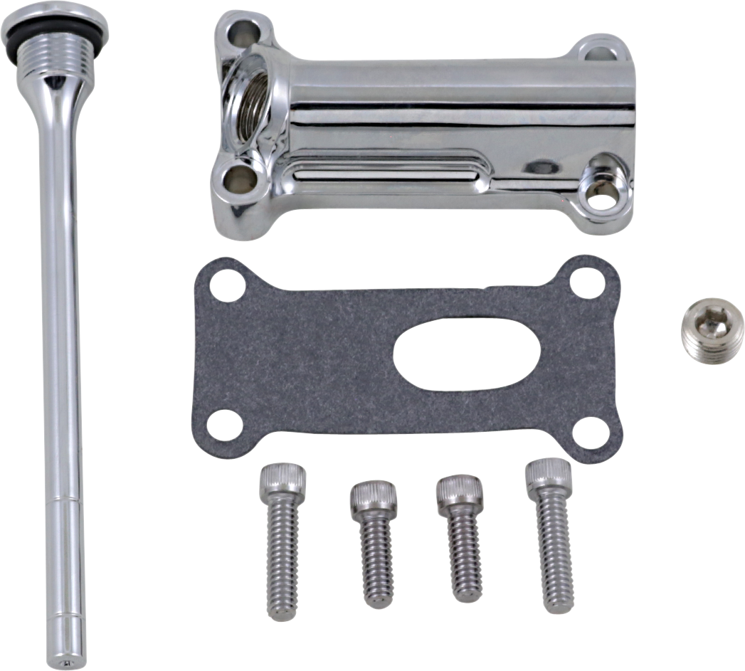 0710-0253 - DRAG SPECIALTIES Engine Oil Spout Kit - Chrome - 93'-98' Touring 323055